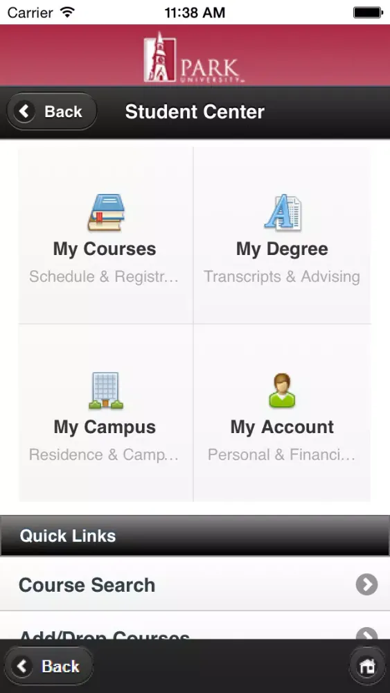 Скриншоты Park University Mobile