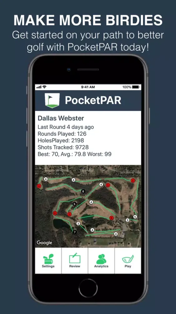 ภาพหน้าจอของ PocketPAR Golf GPS + Stats App