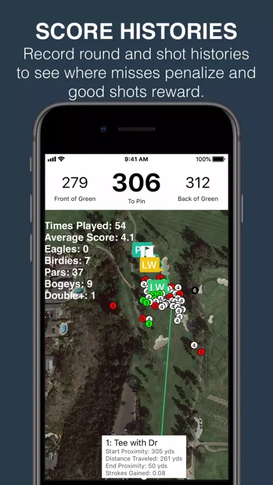ภาพหน้าจอของ PocketPAR Golf GPS + Stats App