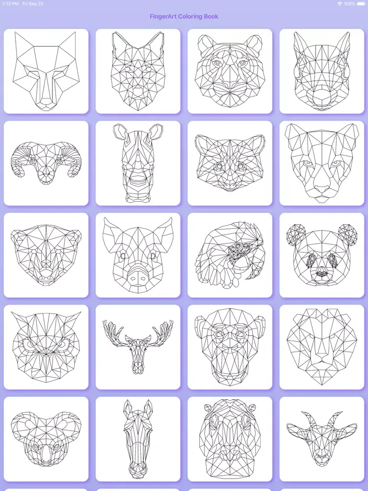 Tangkapan skrin Animal Sketch Color Book iPad 