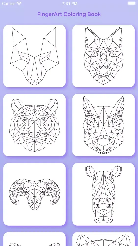 Tangkapan skrin Animal Sketch Color Book