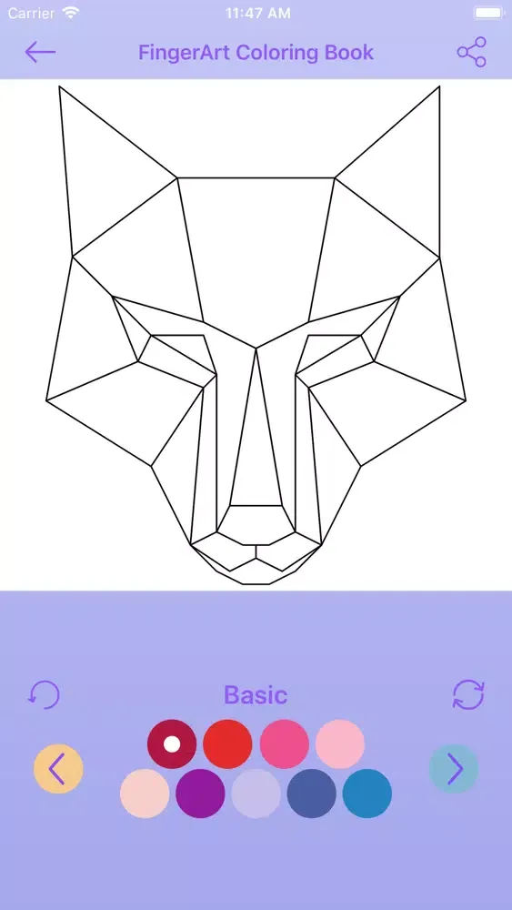 Tangkapan skrin Animal Sketch Color Book