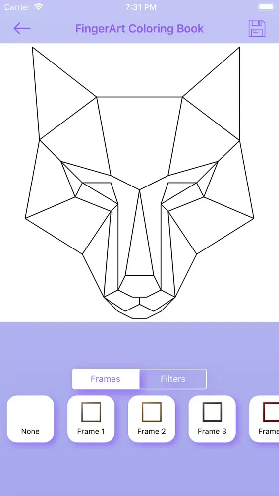 Tangkapan skrin Animal Sketch Color Book