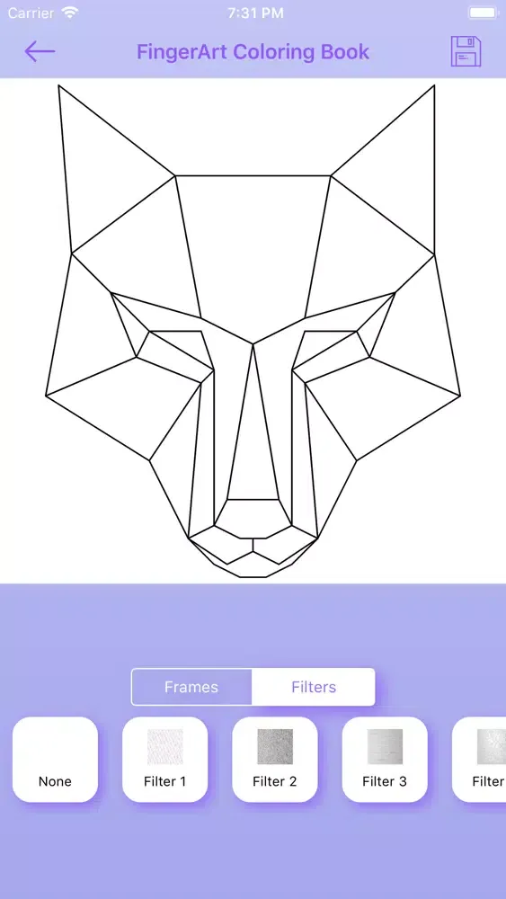 Tangkapan skrin Animal Sketch Color Book