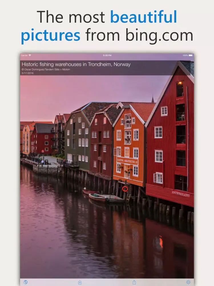 Ảnh chụp màn hình của DailyPic — Bing Wallpaper iPad 