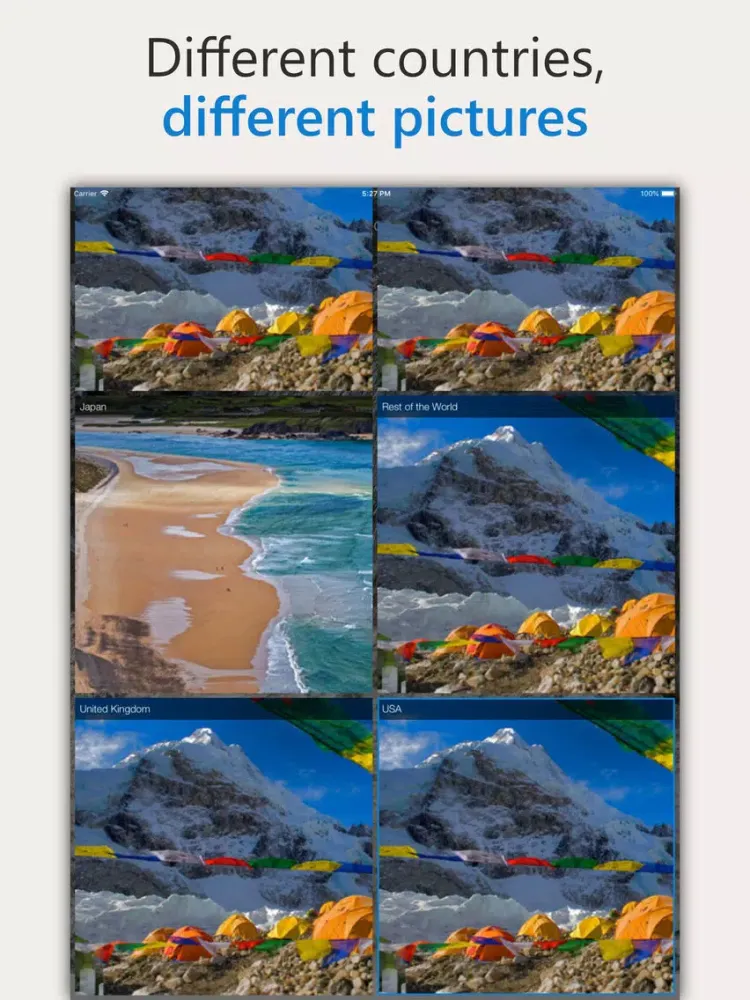 Ảnh chụp màn hình của DailyPic — Bing Wallpaper iPad 