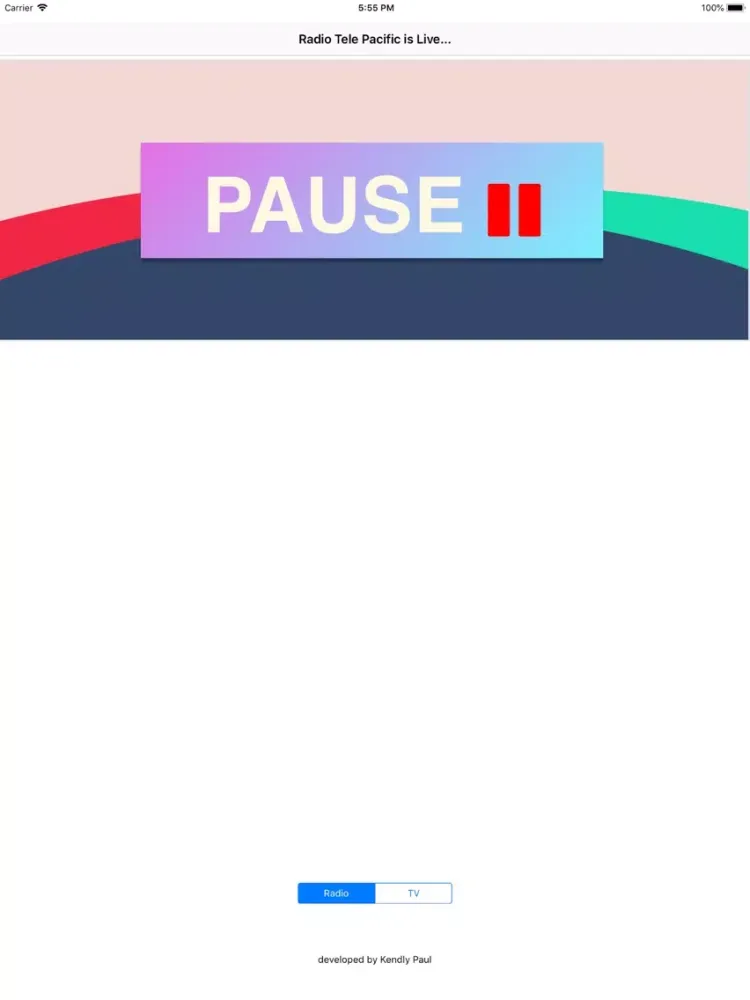Tangkapan layar Radio Tele Pacific iPad 