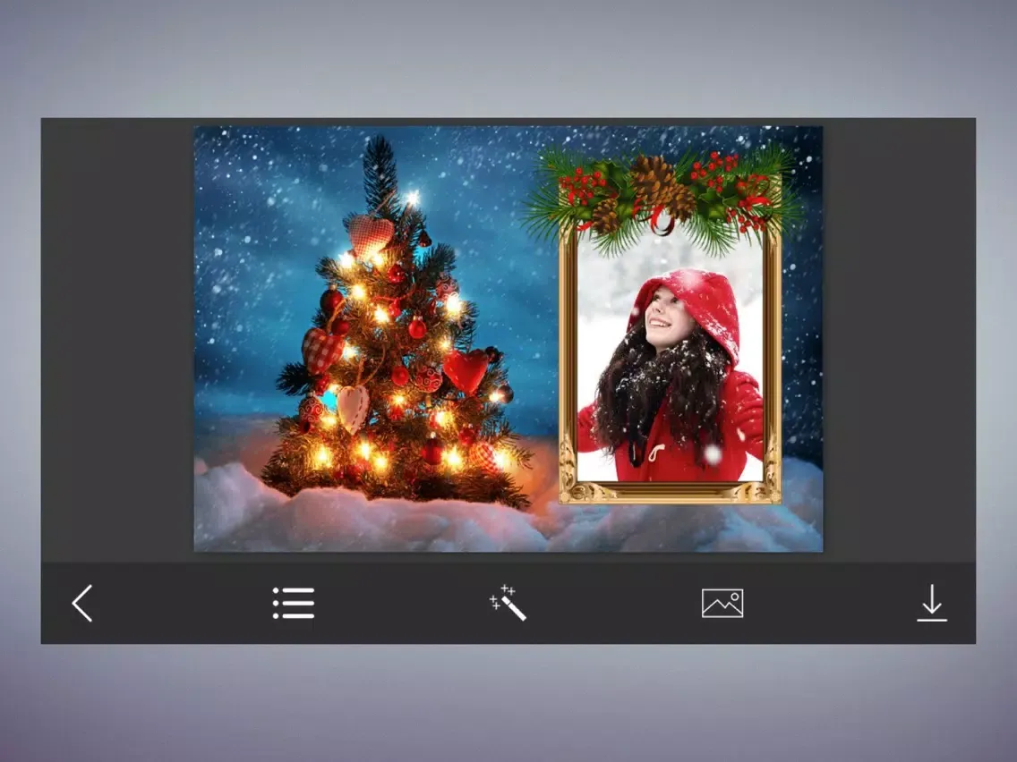 Happy Christmas Photo Frames - Instant Frame Maker & Photo Editor iPad  Ekran Görüntüleri