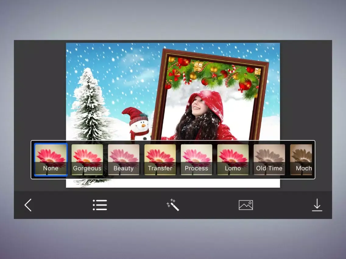 Happy Christmas Photo Frames - Instant Frame Maker & Photo Editor iPad  Ekran Görüntüleri