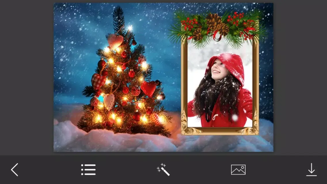 Happy Christmas Photo Frames - Instant Frame Maker & Photo Editor Ekran Görüntüleri