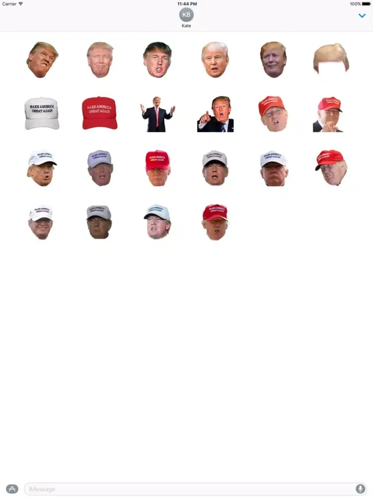 Capturas de tela do Donald Trump Stickers Make America Great Again iPad 