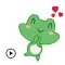 Animated Cute Frog Emoticon