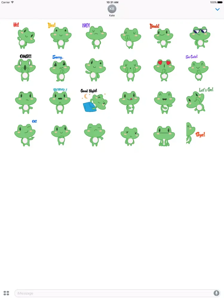 Captures d'écran de Animated Cute Frog Emoticon iPad 