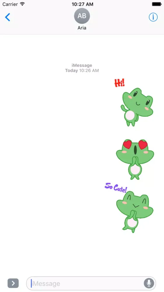 Captures d'écran de Animated Cute Frog Emoticon