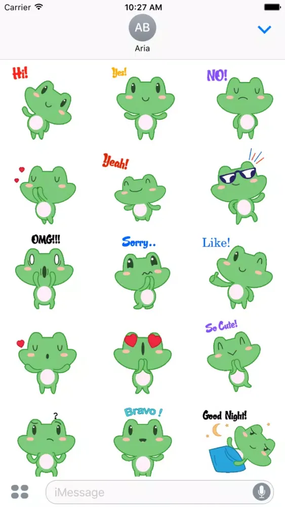 Captures d'écran de Animated Cute Frog Emoticon