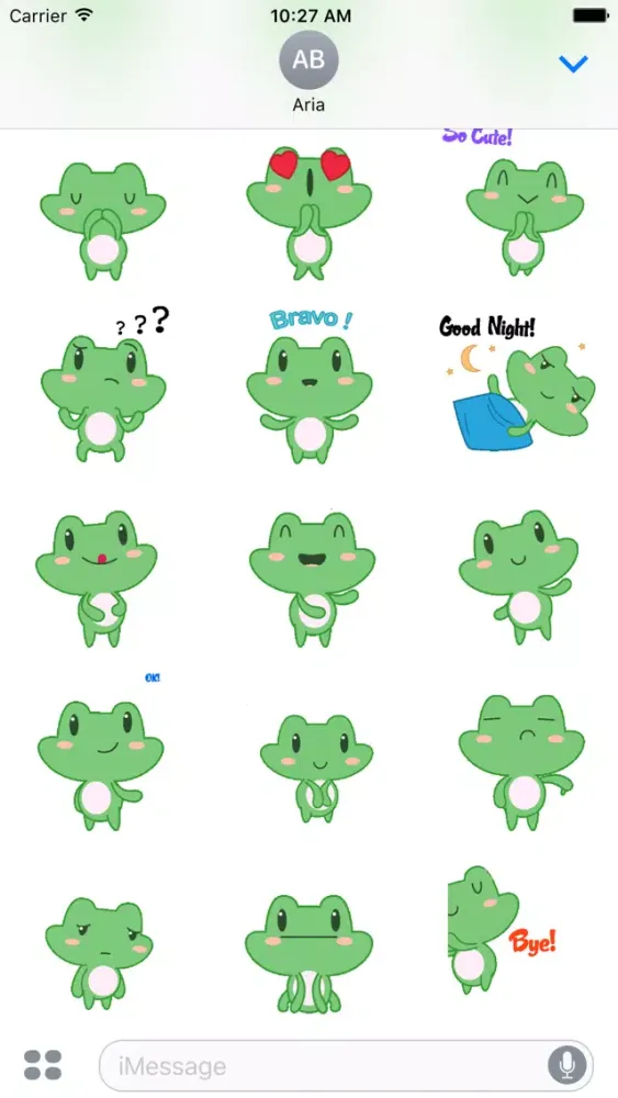 Captures d'écran de Animated Cute Frog Emoticon