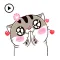Animated Funny Fat Cat Sticker