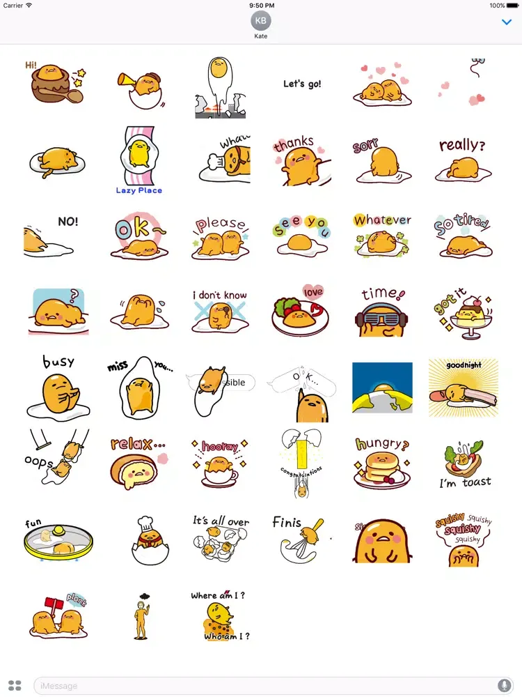 Animated Gudetama Egg Sticker iPad  স্ক্রিনশট