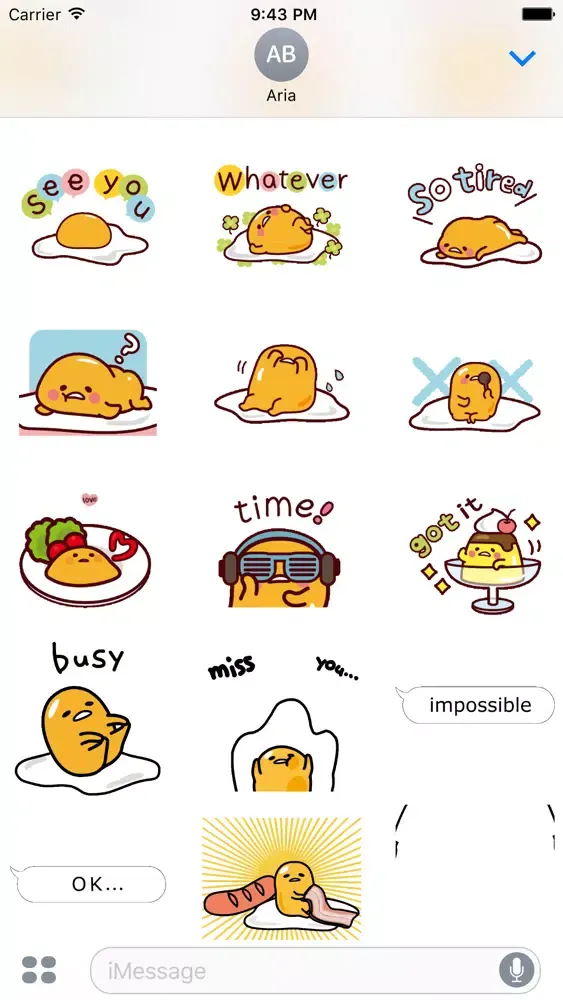 Animated Gudetama Egg Sticker স্ক্রিনশট