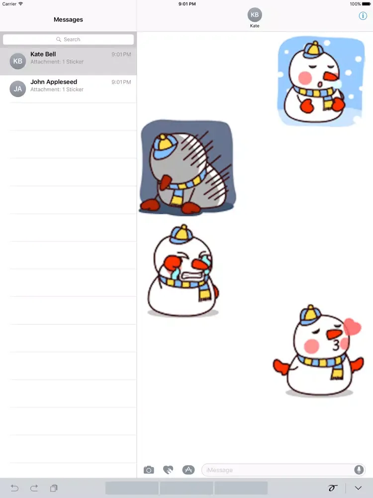 Animated Lonely Snowman iPad 应用截图