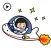 Cute Little Astronaut Sticker