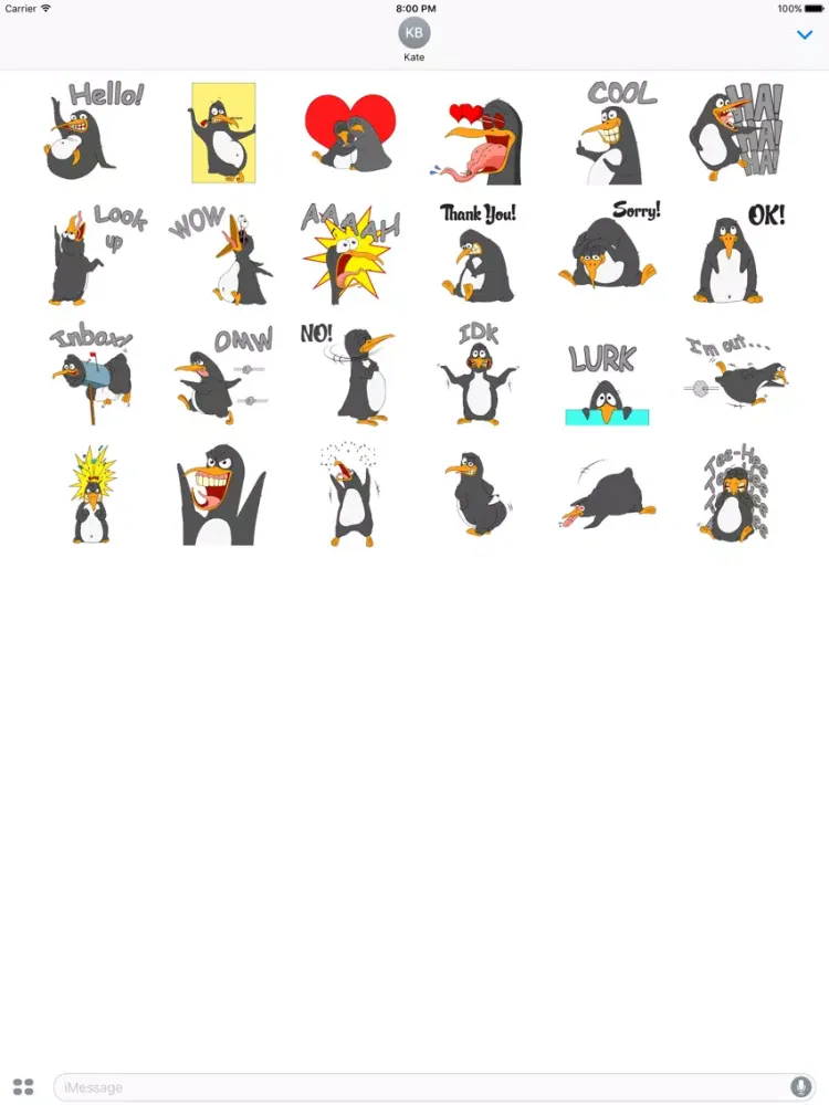 Funny & Crazy Penguin Sticker iPad  Screenshots
