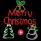 Merry Christmas Neon Sticker