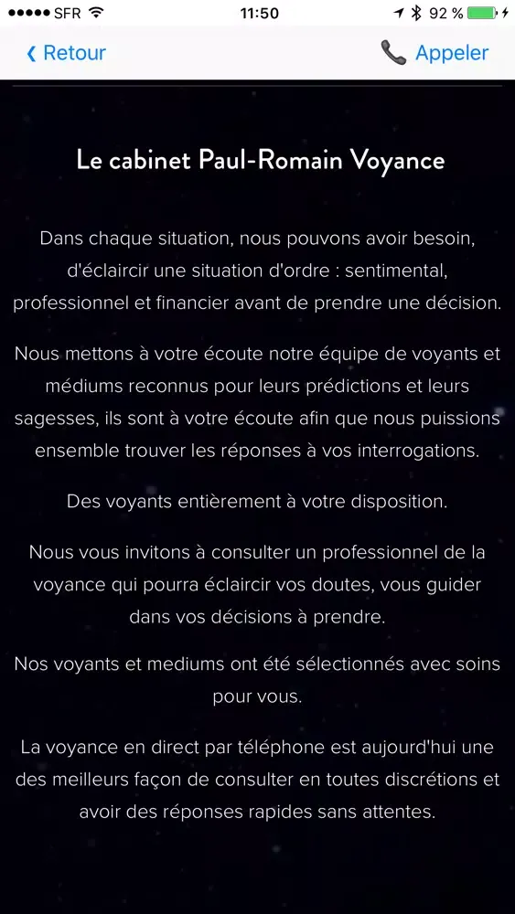 Скриншоты Paul-Romain Voyance