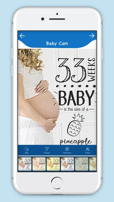 Tangkapan layar Baby Cam : Pregnancy Milestone