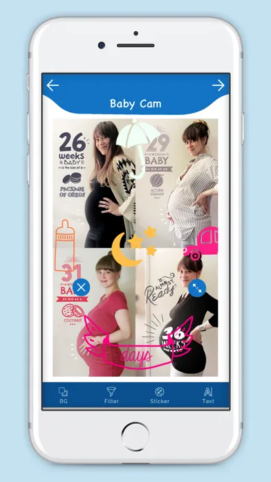 Tangkapan layar Baby Cam : Pregnancy Milestone