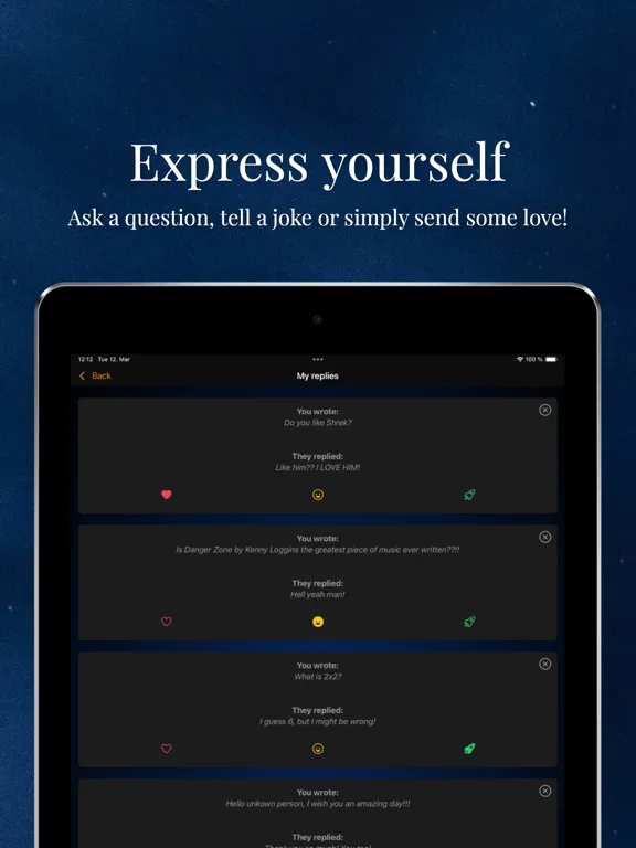 Space Letters iPad स्क्रीनशॉट