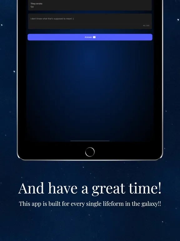 Space Letters iPad स्क्रीनशॉट