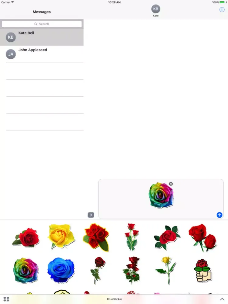 تصاویر Rose Sticker iPad 