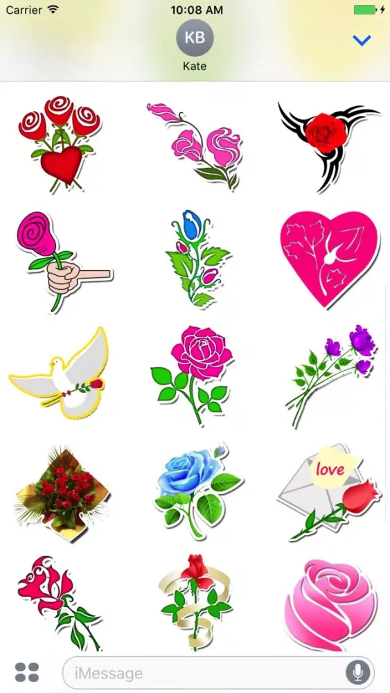 تصاویر Rose Sticker