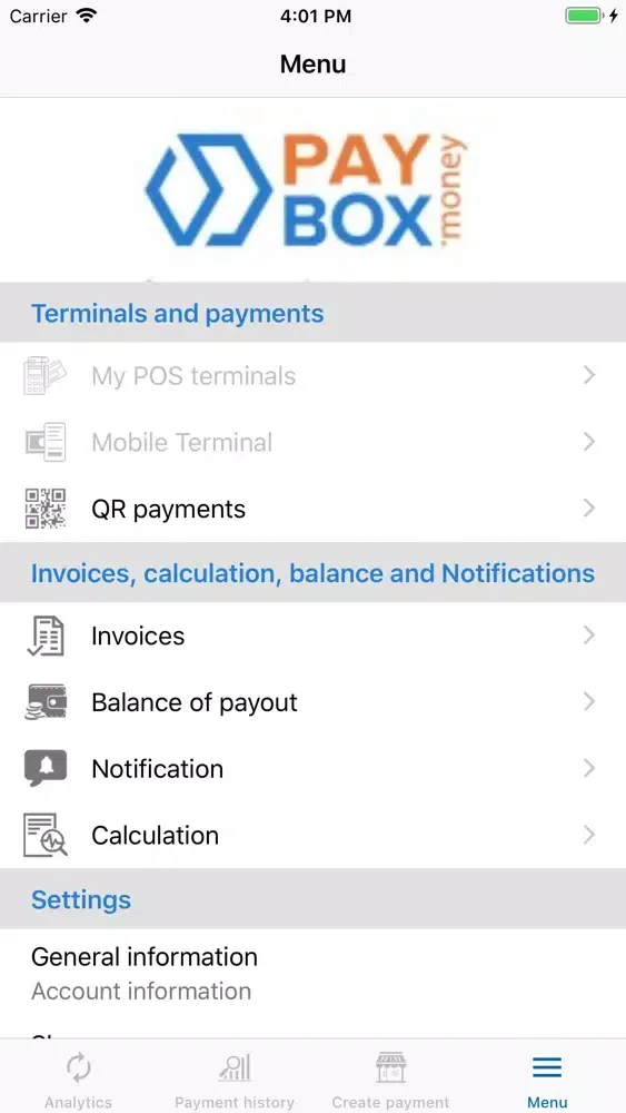 Zrzuty ekranu My Paybox