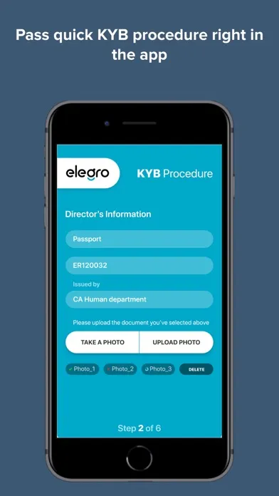 Elegro Business Wallet Screenshots
