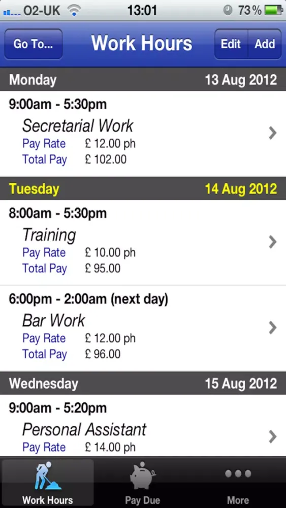 Tangkapan layar Easy Pay Diary