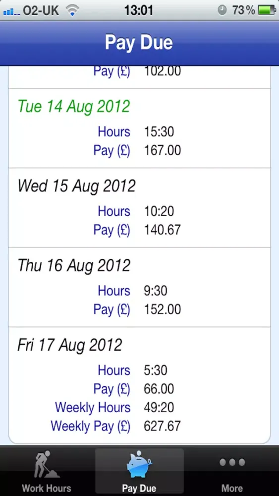 Tangkapan layar Easy Pay Diary