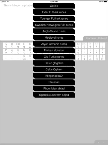 Tangkapan skrin Rune Writer iPad 