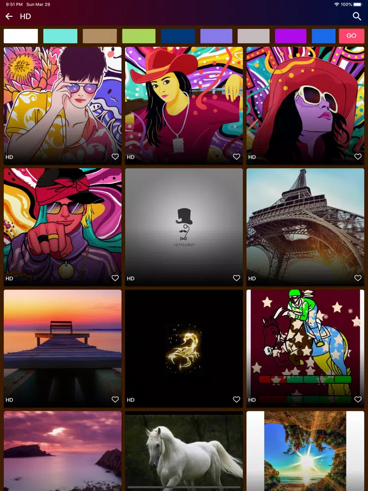Скриншоты Daily Wallpapers App iPad 
