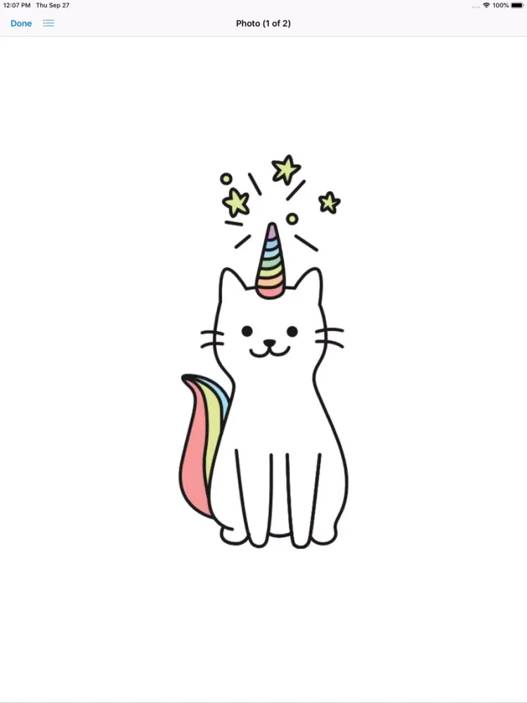 Tangkapan skrin CATICORN iPad 