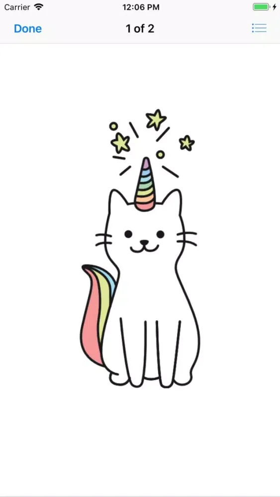 Tangkapan skrin CATICORN