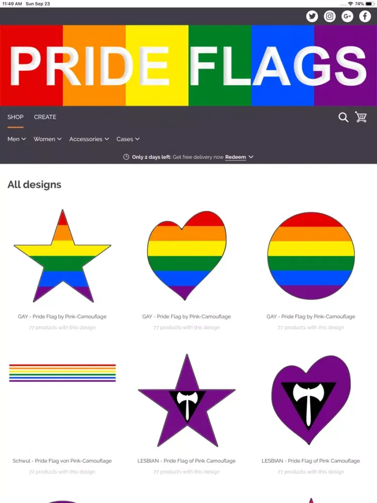 Pride Shop iPad 应用截图