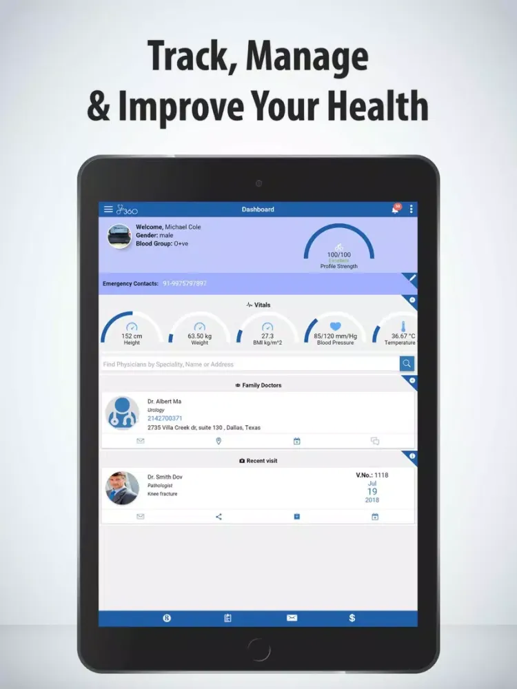 Capturas de pantalla de PC360-Patient Portal iPad 