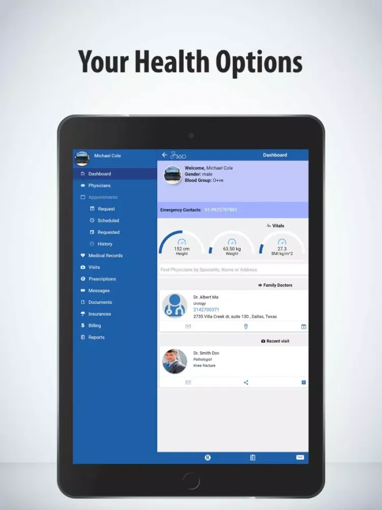 Capturas de pantalla de PC360-Patient Portal iPad 