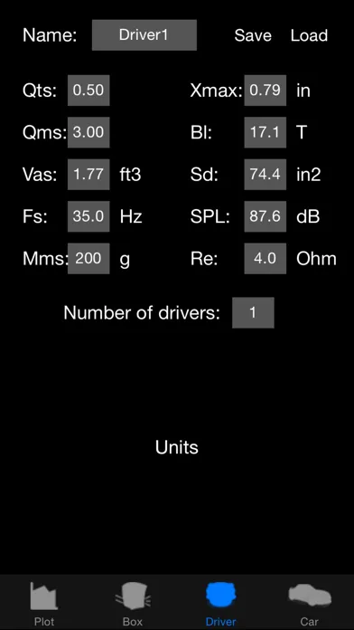 ภาพหน้าจอของ Woofer Box Calculator PRO
