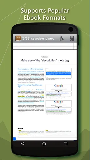 Capturas de tela do PDF Reader