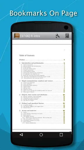 Capturas de tela do PDF Reader