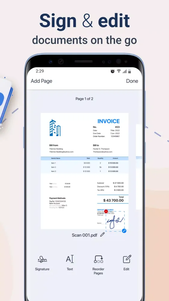PDF Scanner, Editor, Converter Screenshots