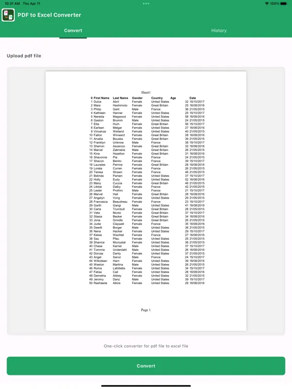 PDF to Excel : Converter Pro iPad Screenshots